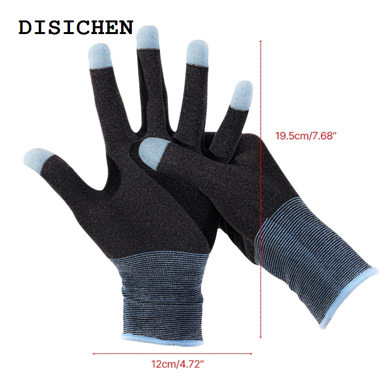 DISICHEN Luxury 1 Pair Highly Sensitive Five Finger Thumb Sleeve Anti-Sweat Non-Scratch Breathable Compatible for E-Sports Gaming Gloves