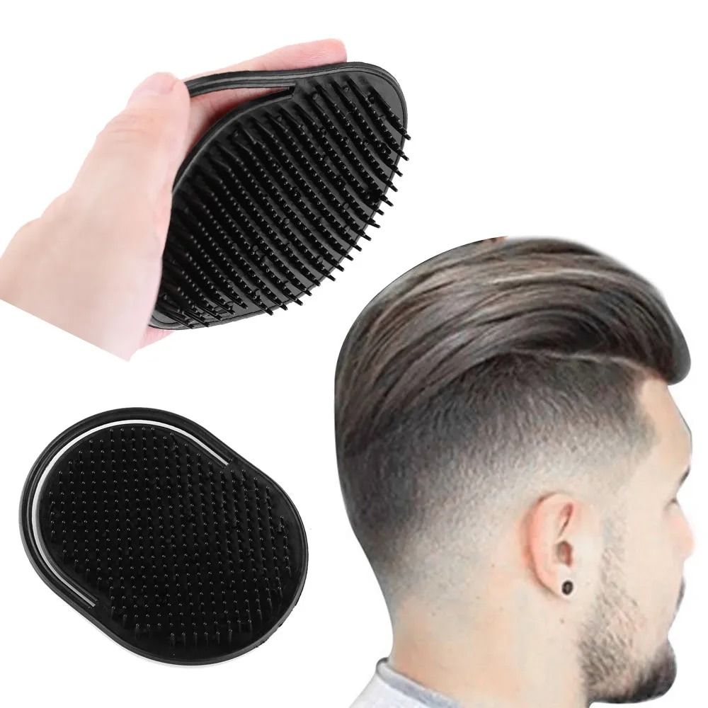 Beard Mustache Palm Tools Black Hair Comb Brush Plastic Hair Care Massage Brush Scalp Body Shower Portable Pocket Shampoo Comb Men