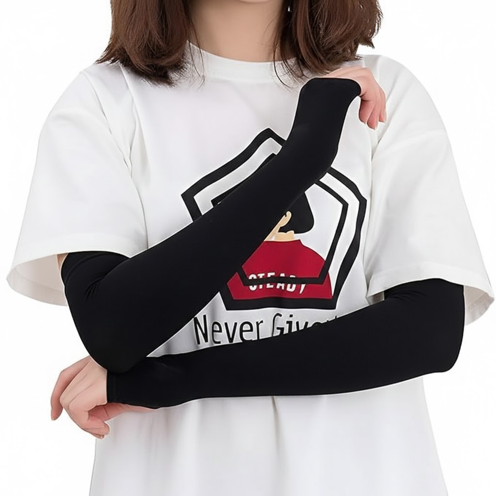 1Pair Unisex UV Protection Arm Sleeves Sun Protection Gloves Anti UV Arm Sleeves