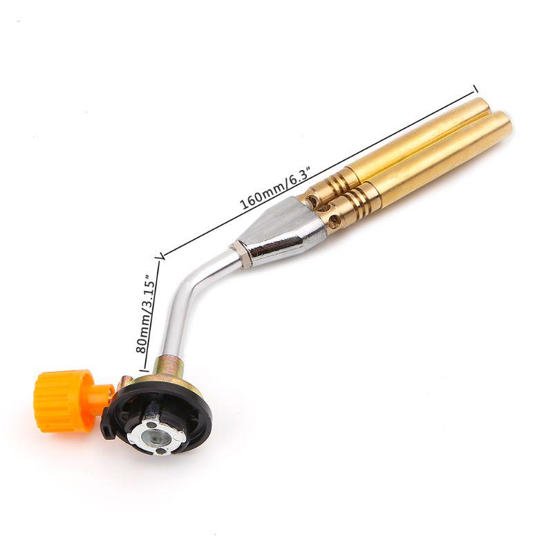 Butane Jet Flame Torch Double Tube Brazing Gas Blowtorch Lighter Burner Camping Gun