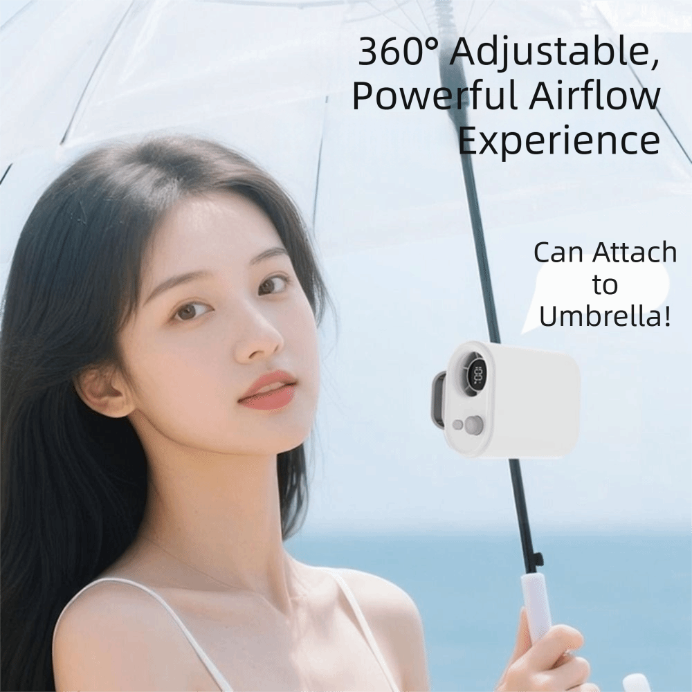 Casual Use Detachable Design Portable Mini Fan Adjustable Airflow Simple One-button Control Clip-on Waist Fan Gentle Stable Wind Compact Lightweight Multifunctional Fan Outdoor Use