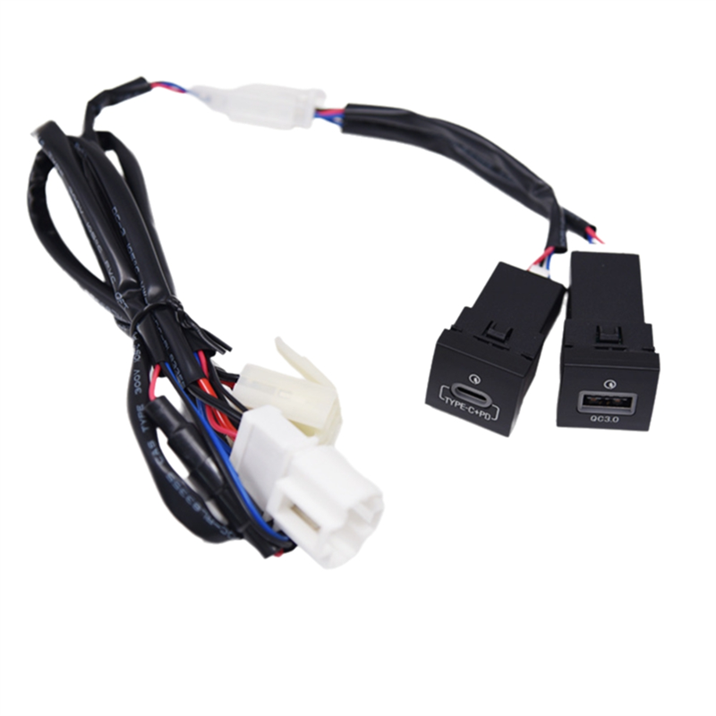 (GGBR)-Car QC3.0+PD Fast Charger Socket 12V/24V USB Charging Power Adapter Sagitar 2006-2014
