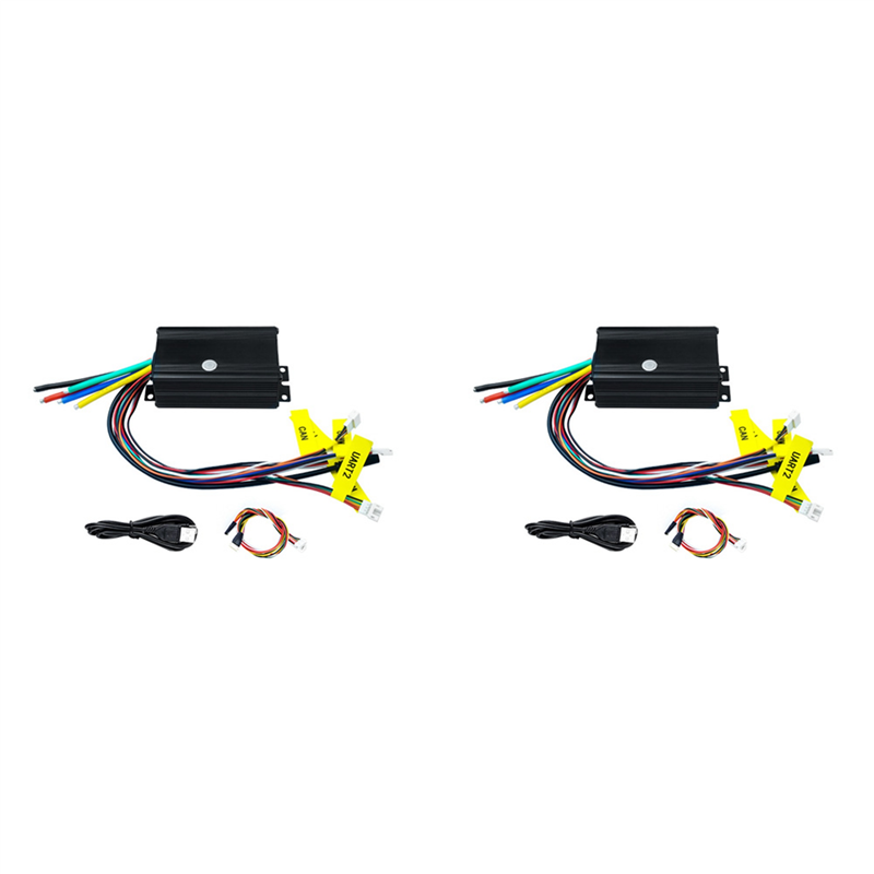 fasdaga 2X Brushless Motor Controller 75100 FOC Single Drive ESC for Electric E-Bike Scooter 4-16S 50A 75V Speed Controller