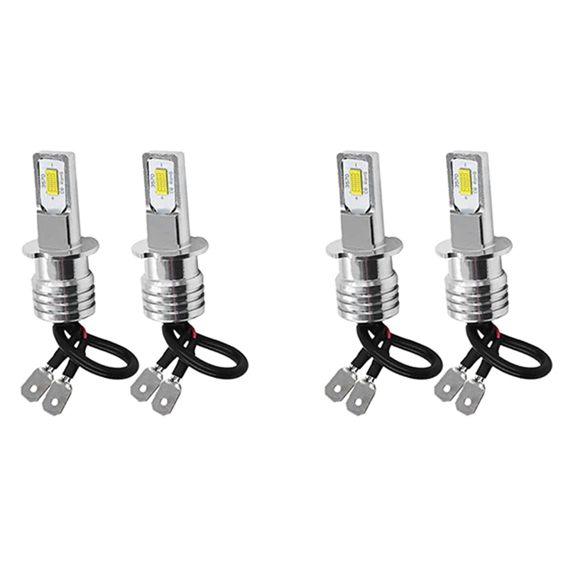 FORIDE 4X H3 Super Bright LED Headlight Fog Light Driving Lamp Bulb Kit 6000K White 10W