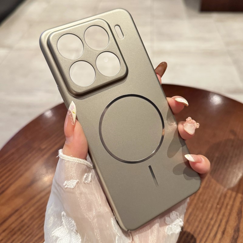 HODON Luxury Litchi Leather Texture Hard Phone Case For Xiaomi 14 Ultra Mi 13 14 15 Pro Cases Metal Lens Ultra-thin Shockproof Cover