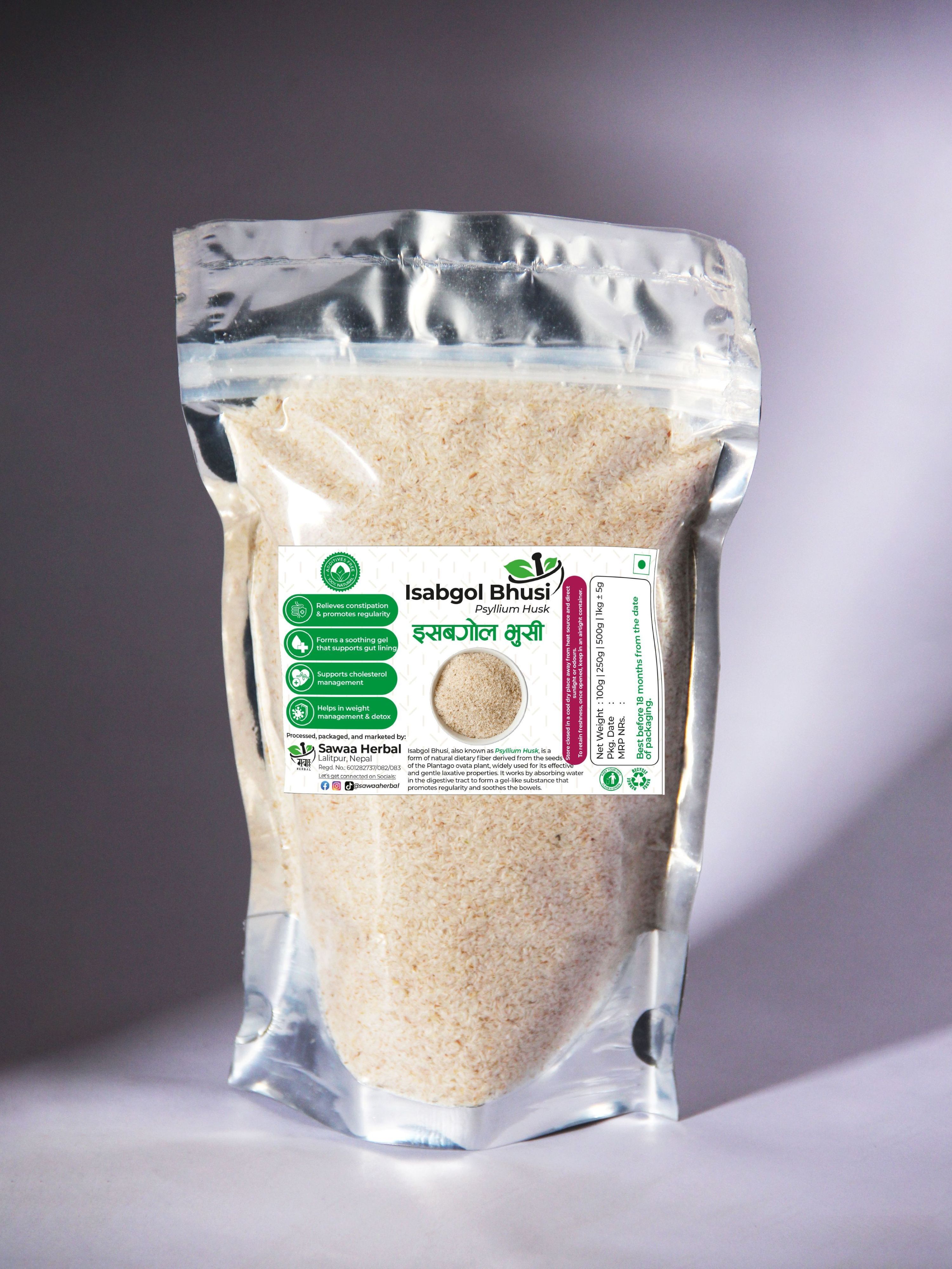 Isabgol Bhusi / Esabgol / Psyllium Husk --500 Gm