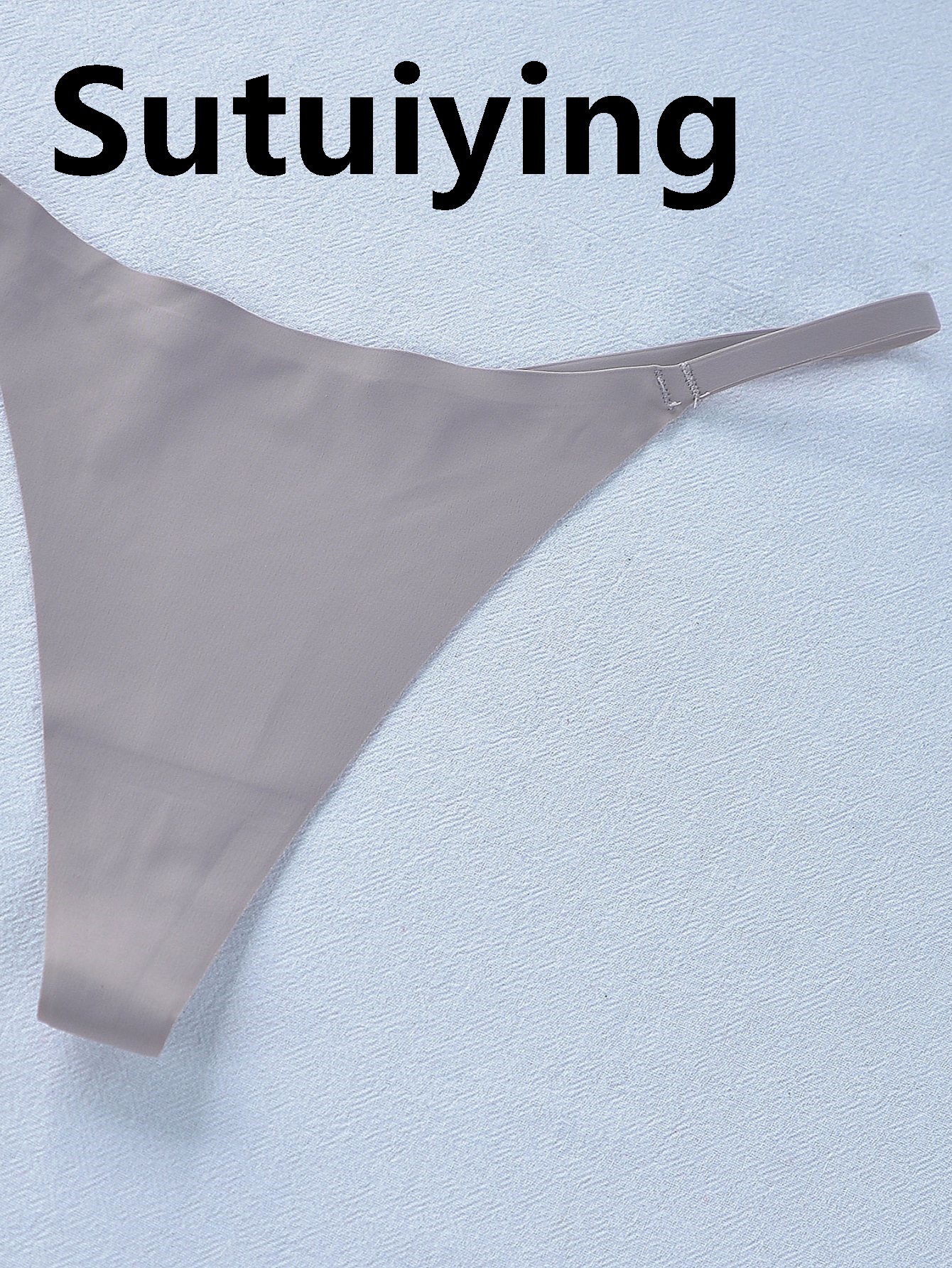 Sutuiying Women Seamless Panties Ultra-thin Briefs Female Ice Silk No Trace Underwear Low Rise Solid Color Soft Lingerie