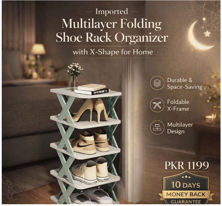 Sasto Deals Shoe Shelf Stackable Shoe Rack Space Saving Shoes Hanger Flower Pot Stand Bookshelf 6 Layer Shoes Organizer (Multicolor)