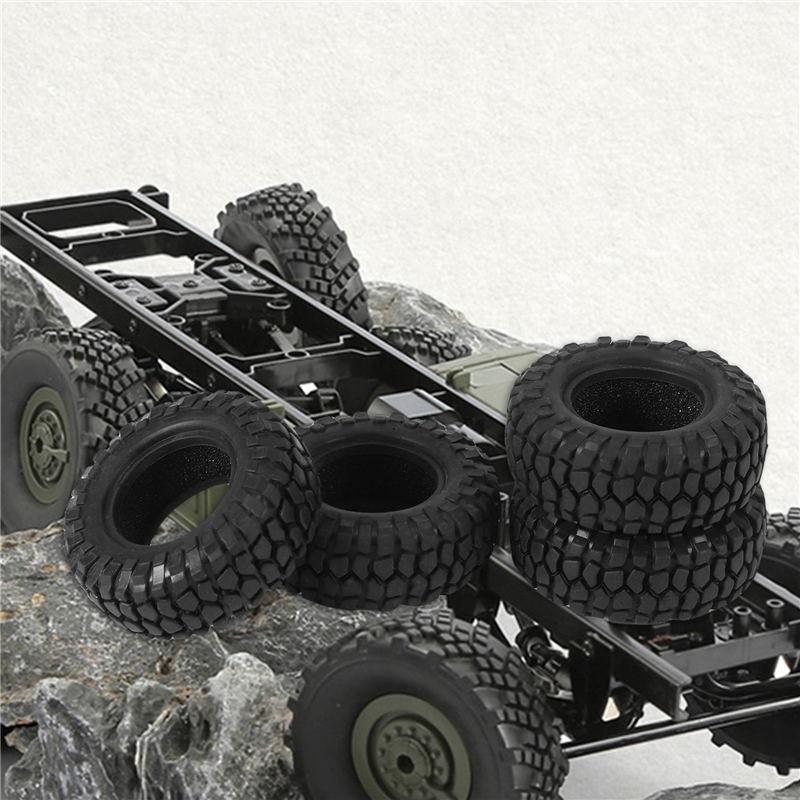 NAMUNY 4PCS 48mm 1.0 Soft Tires Tyre for 1/24 RC Crawler Car Axial SCX24 90081 AXI00002 Upgrade Parts