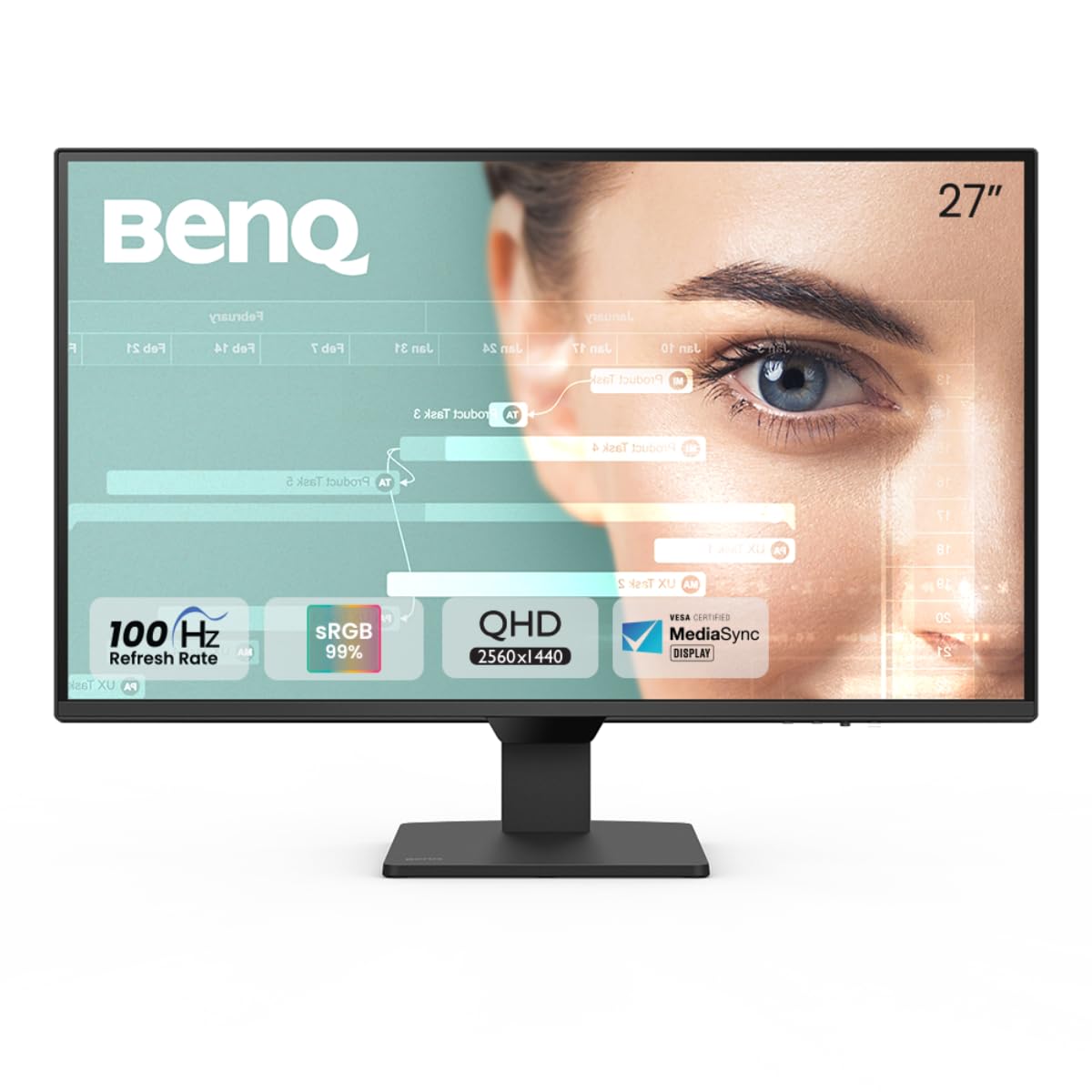 BenQ GW2790Q Monitor (27" 2K | IPS | 100Hz | 99% sRGB | Speaker | Coding Mode | Eyecare)