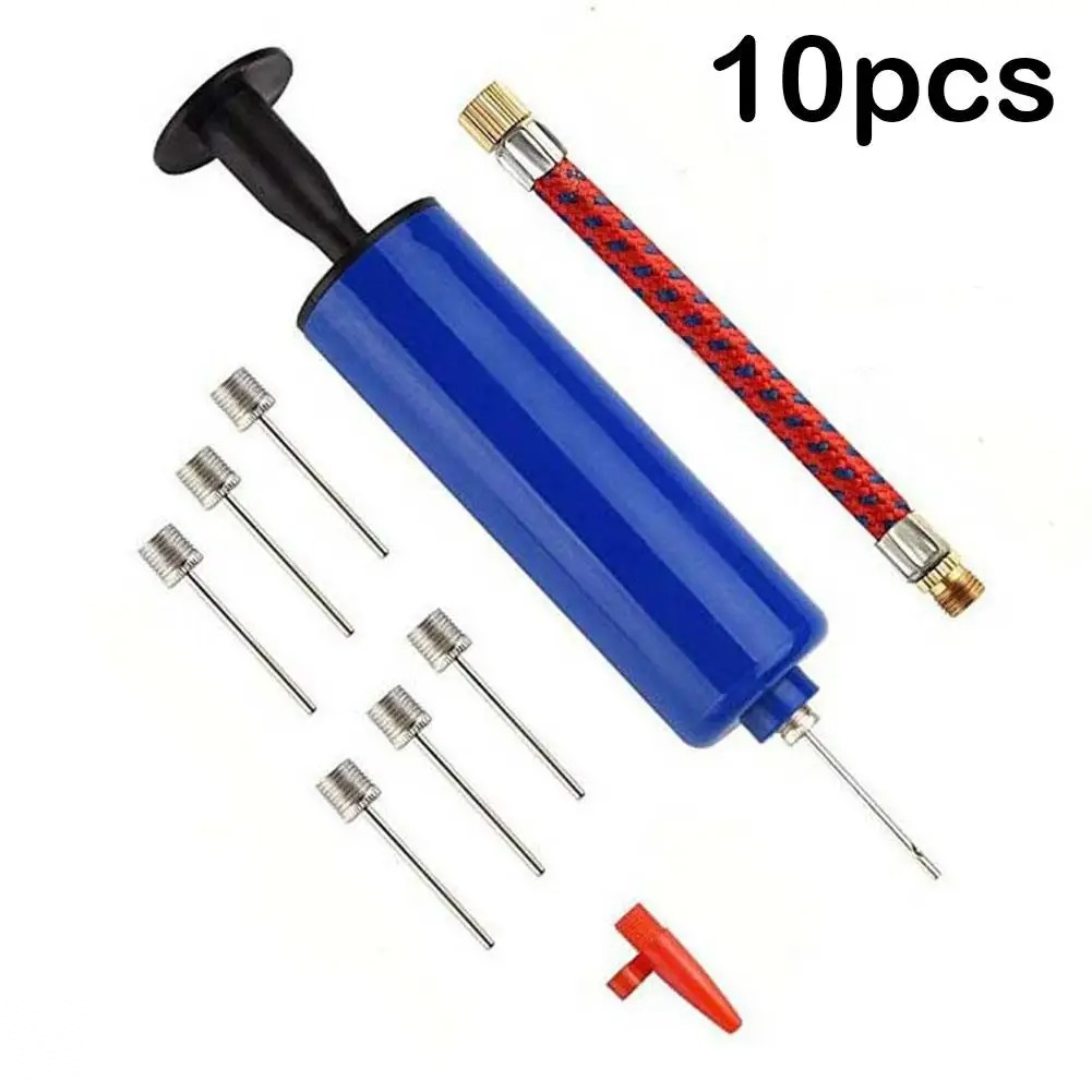 Bizzy 10Pcs/Set Portable Mini Hand Air Balls Pump Inflator Inflatable Kit with Needle for Soccer Basketball Football Volleyball Balls