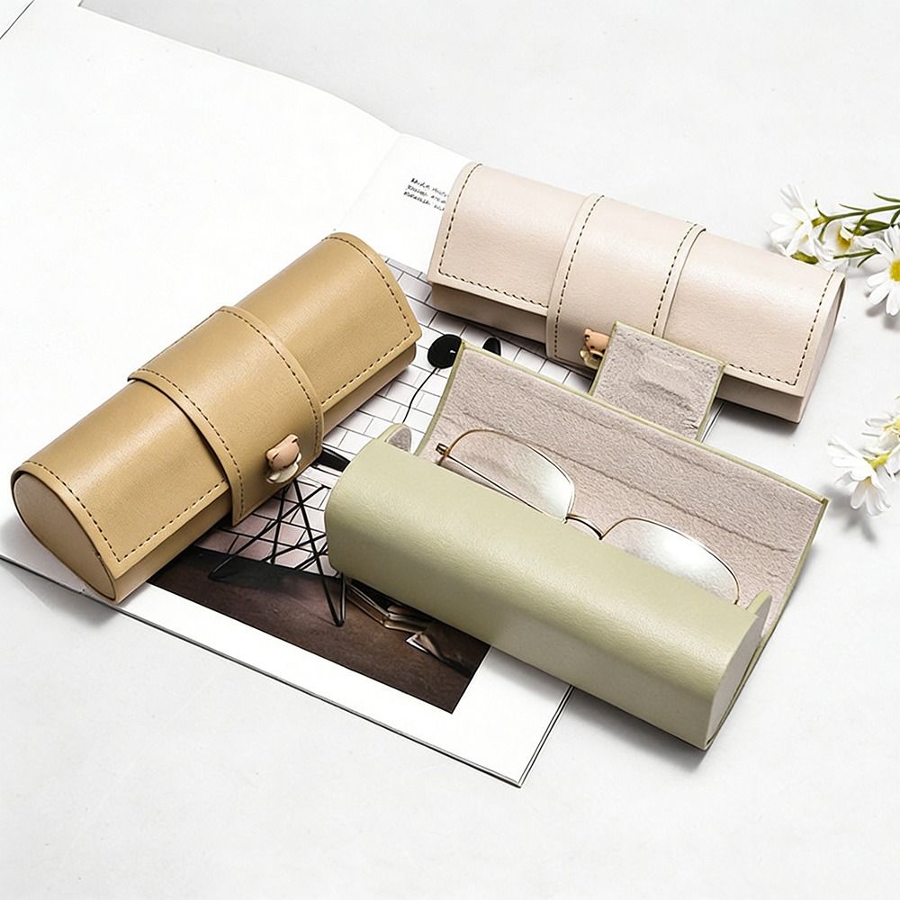 Fashion PU Leather Glasses Case Anti-Pressure Lightweight Eyewear Case Eyeglasses Box Gift