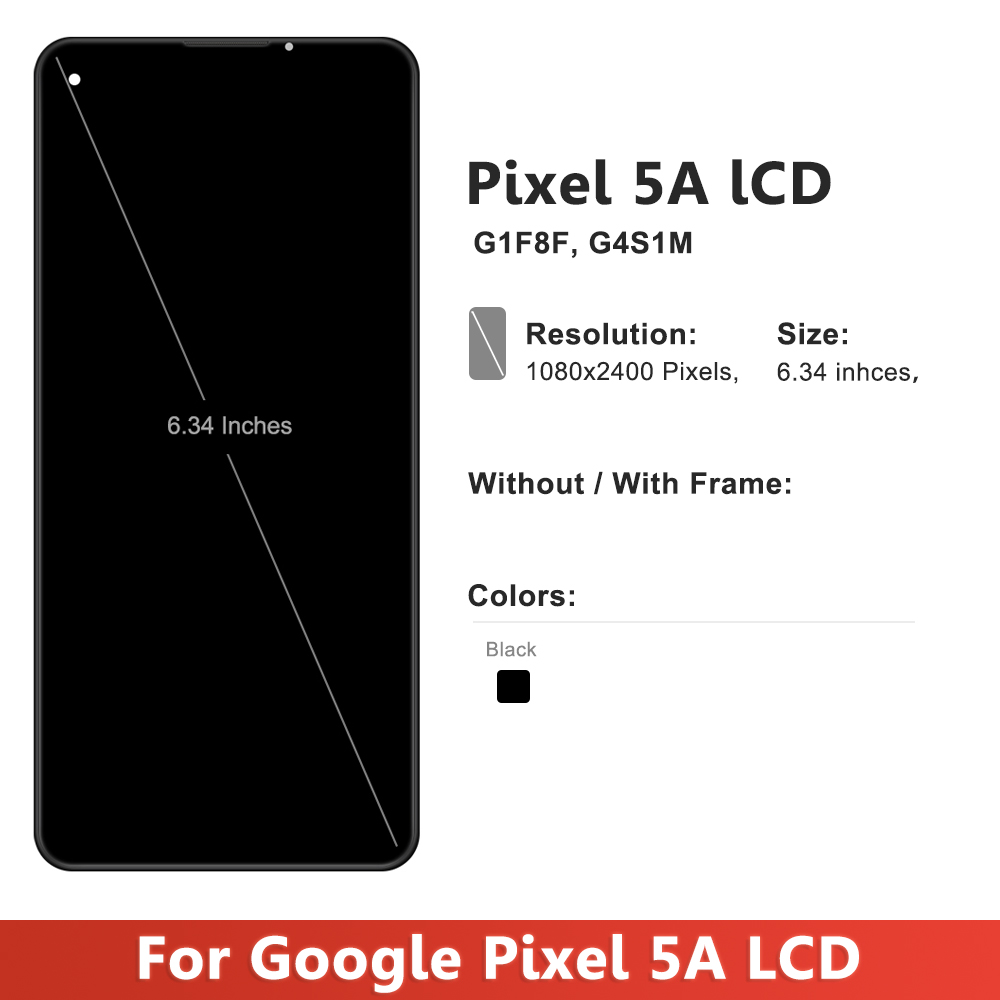 HOT Incell For Google Pixel 5A LCD Display Touch Screen Sensor Digitizer Assembly For Pixel5a Screen Replacement LCD