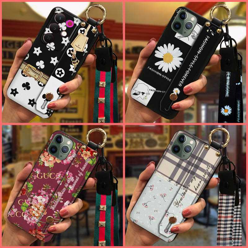 Waterproof Shockproof Phone Case For VIVO Y17S 4G Dirt-resistant Durable Lanyard Silicone classical Luxury Back Cover