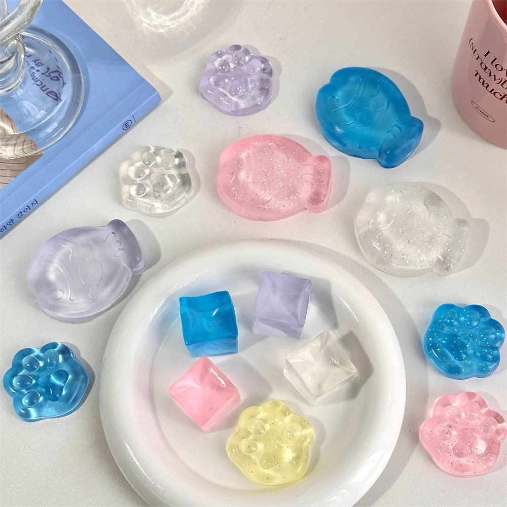 Kawaii For Hand Pinching Fidget Cat Paw Fish Mini Mochi Ice Block Ice Pressure Ball Squeeze Cat Paw Mini Mochi