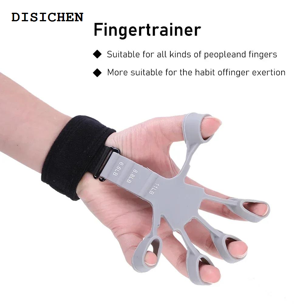 DISICHEN Luxury Finger Gripper Patients Hand Strengthener Guitar Finger Flexion And Extension Training Device 6 Resistant Strength Trainer