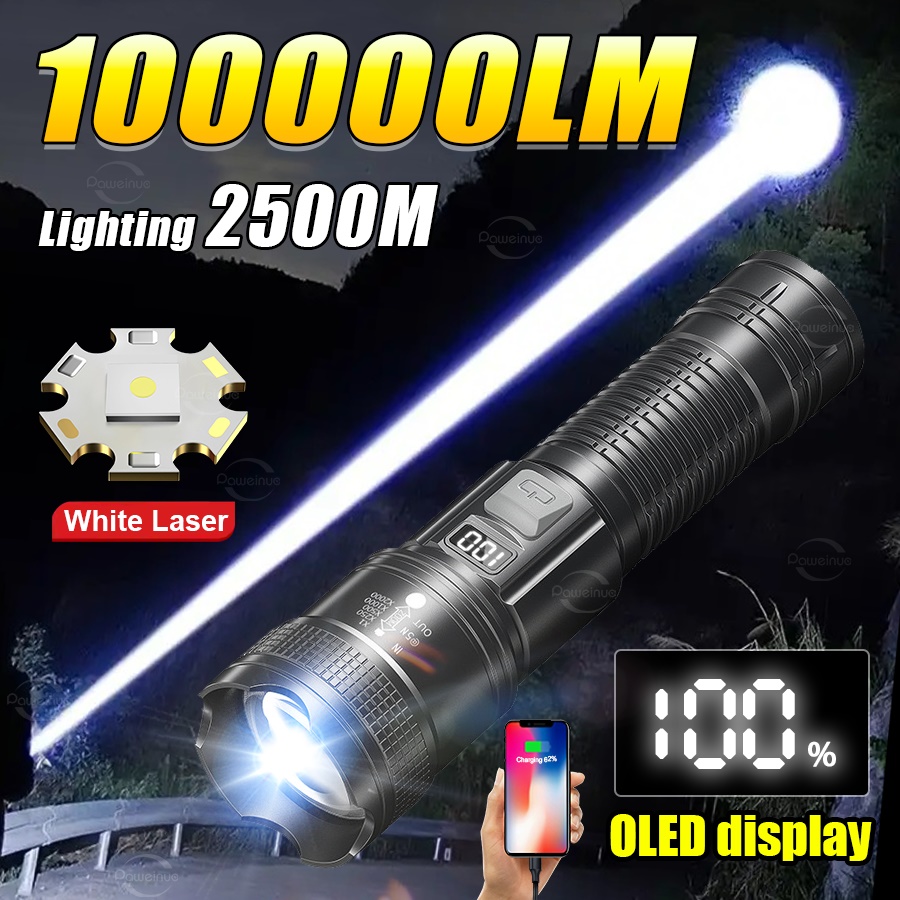 Luxury Super XHP199 Most Powerful LED Flashlight Rechargeable LED Torch Light XHP160 XHP90 High Power Flashlight 18650 Tactical Lantern