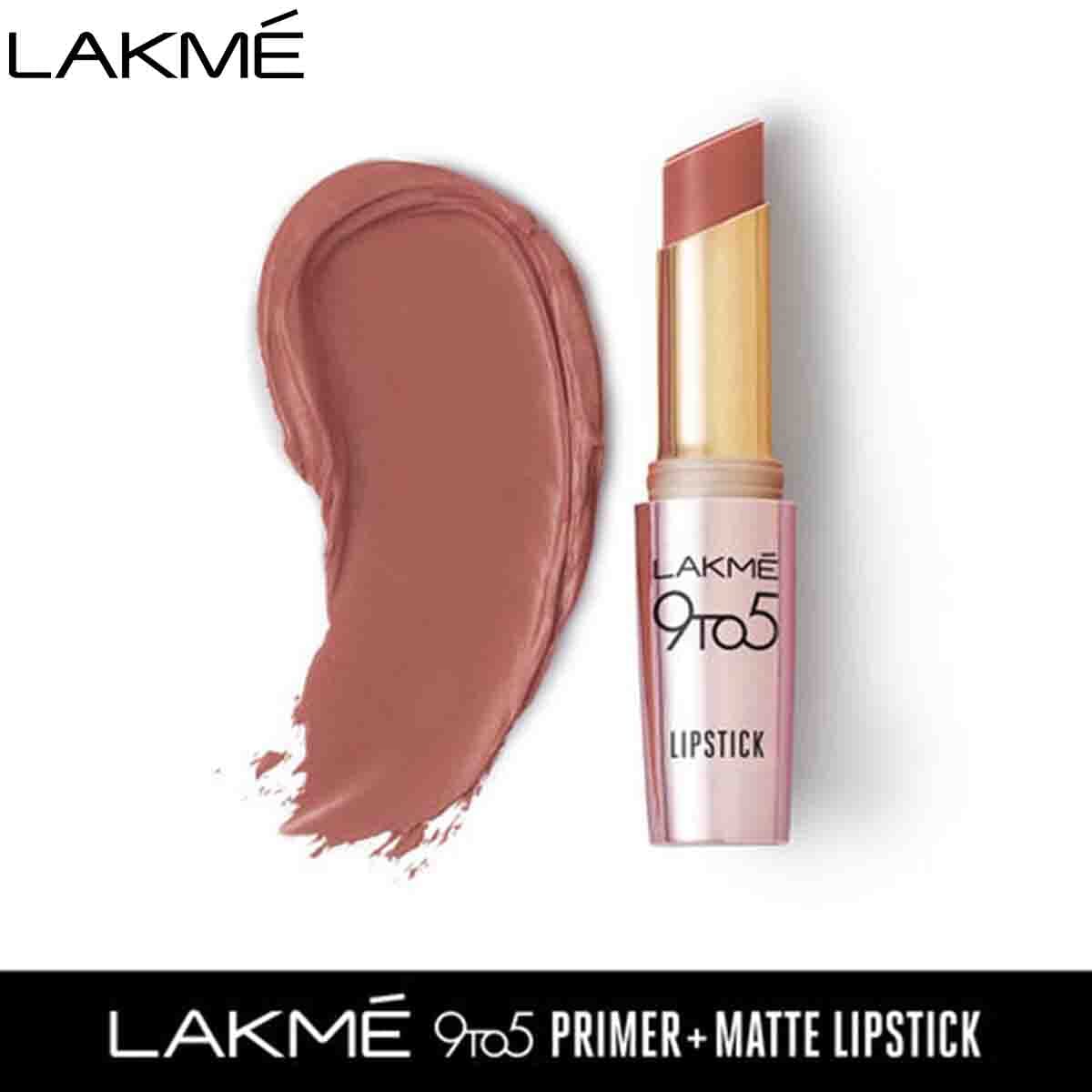 Lakme 9TO5 Primer + Matte Lip Color MP9 Nude Touch, 3.6 g