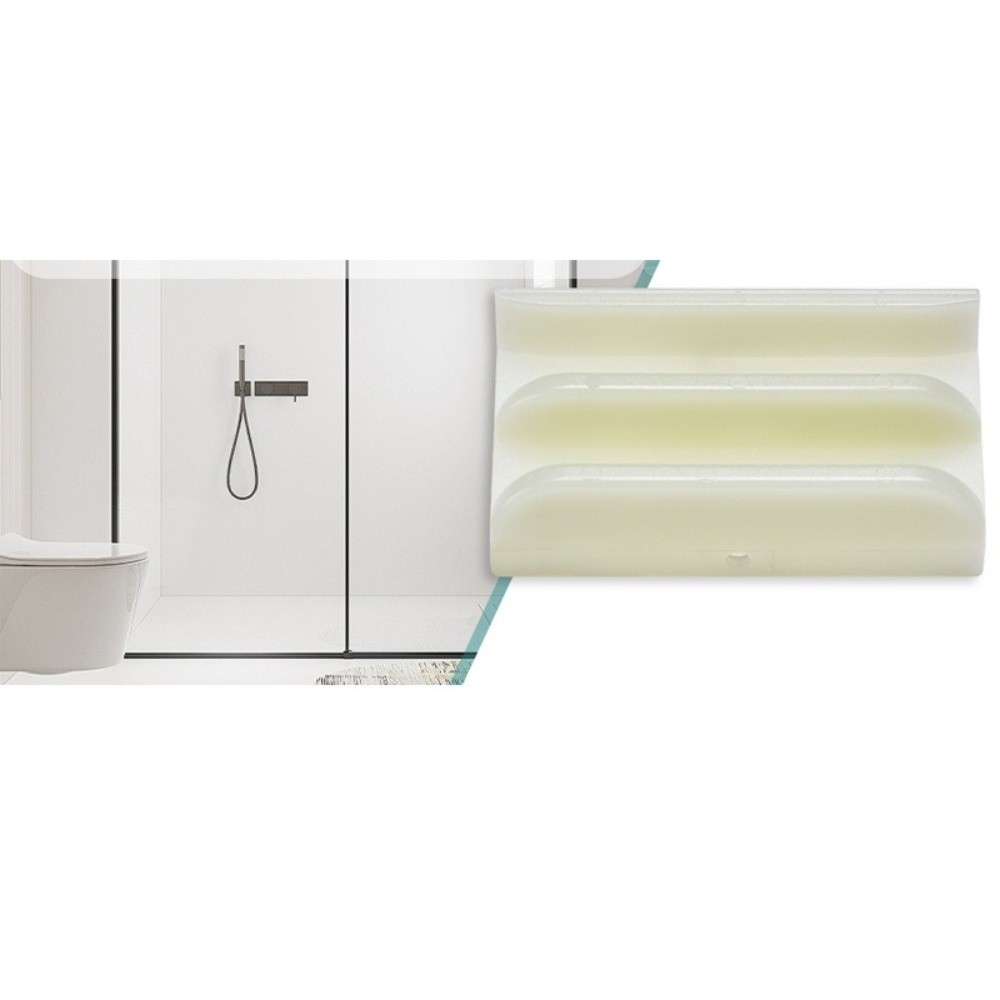 Durable Plastic Construction M6219 Sliding Shower Door Bottom Track 1/2 Inch Channels 7/16-inch Thick Glass Plastic Track with Screw Shower Door Guide Glass Shower Doors