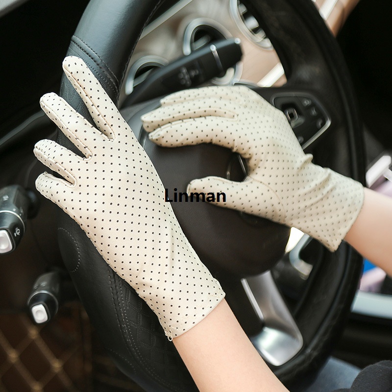 Linman Glove dot type sunscreen gloves summer women's clothing] released 【2025 Version】Portable hot [new glove anti-slip driving short thin gloves ladies