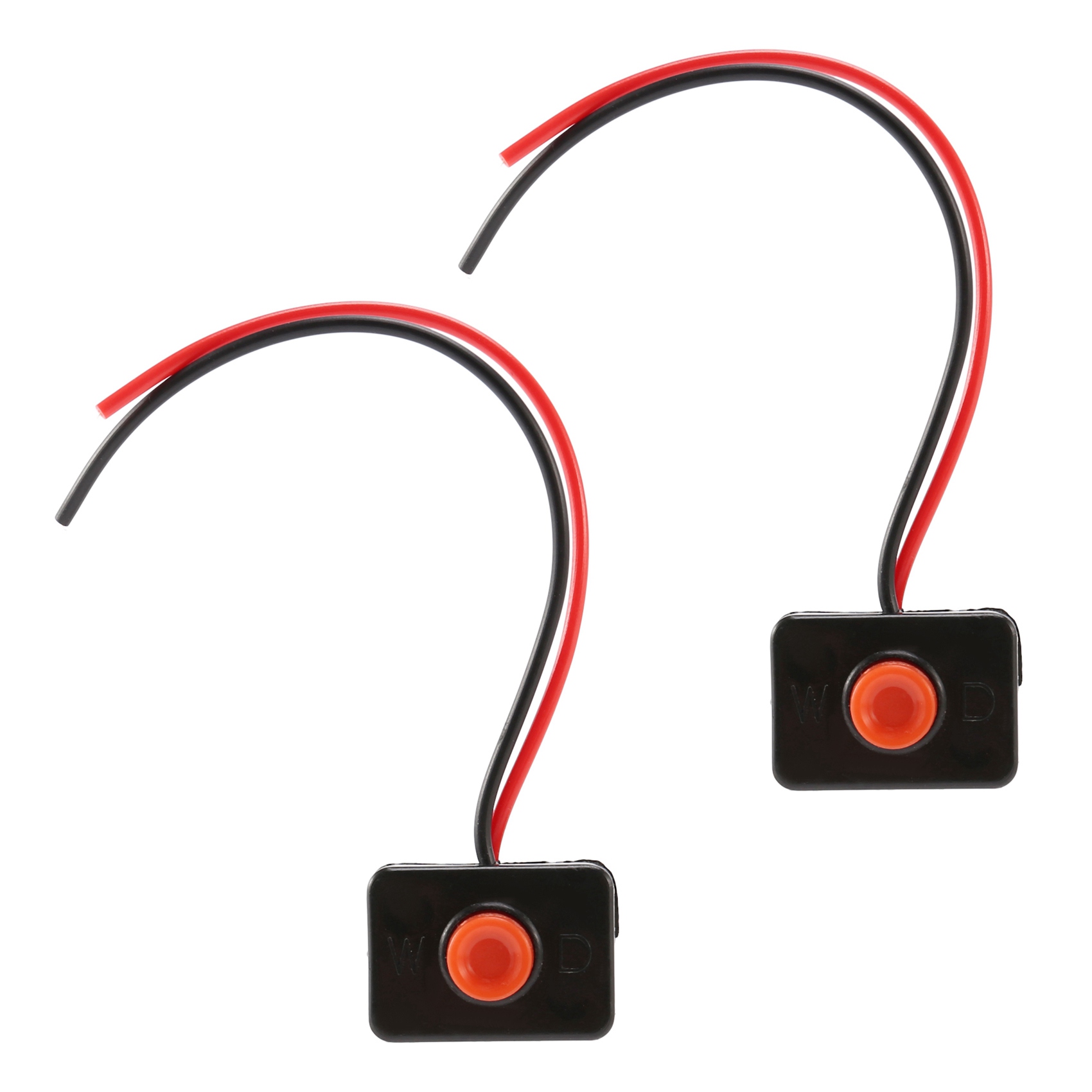fasdaga 2X DC 12V2A Adhesive Base Push Button Momentarily Action Wired Switch for Automobiles