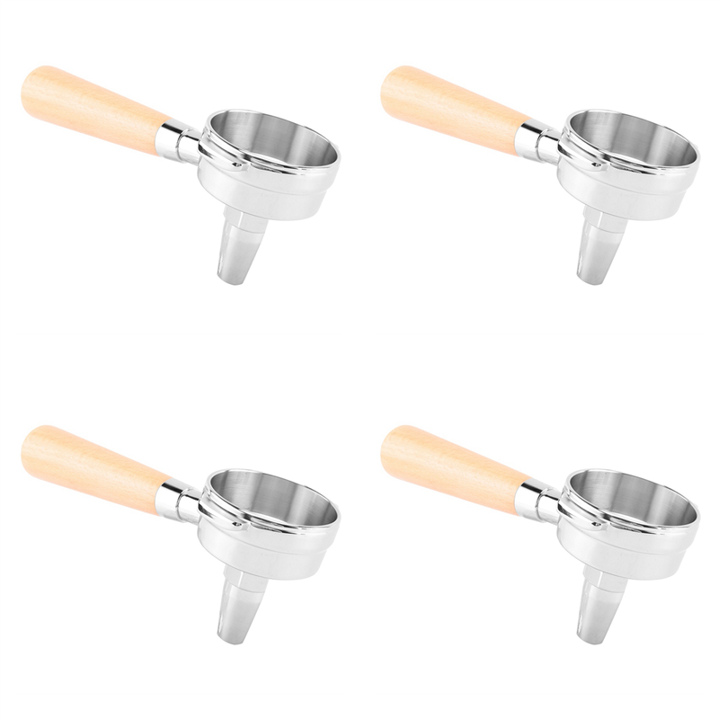 4X Tea Portafilter with Wooden Handle and Suit 58mm Coffee Machine/Teapresso Portafilter/Design for Tea Bag & Broken Tea