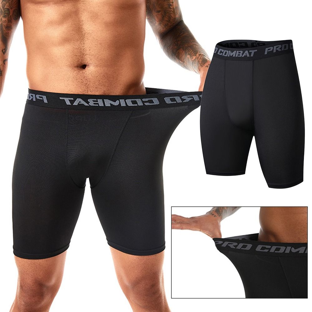 Fashion Athletic Workout Compression Shorts Baselayer Underwear Fitness Men Spandex Sport Shorts Running Performance Cycling Basketball Legging Men