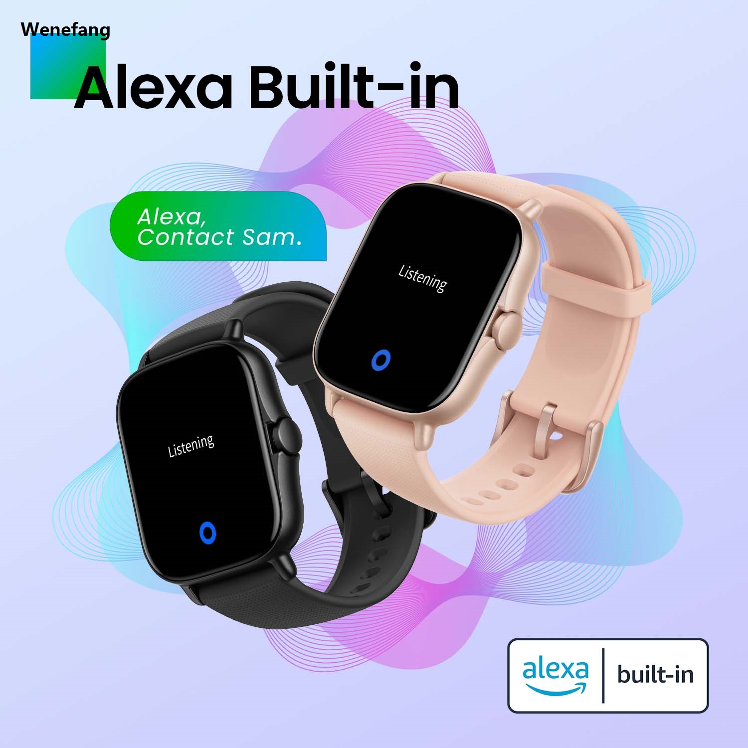 Wenefang [New Version ] Amazfit GTS 2 Smartwatch 43mm All-round Original Health and Fitness Tracking Smart Watch Alexa Built-in