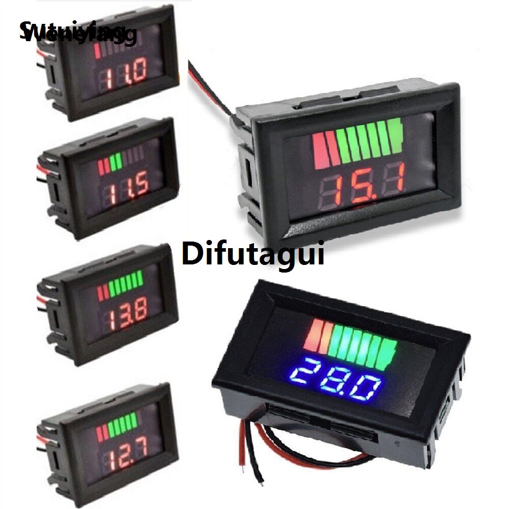 Difutagui Wenefang Sutuiying 12V 24V 36V 48V 60V Car Battery Charge Level Indicator Lithium Fifty Profesional Profesional percent discount Battery Capacity Meter Tester Display LED Tester Voltmeter