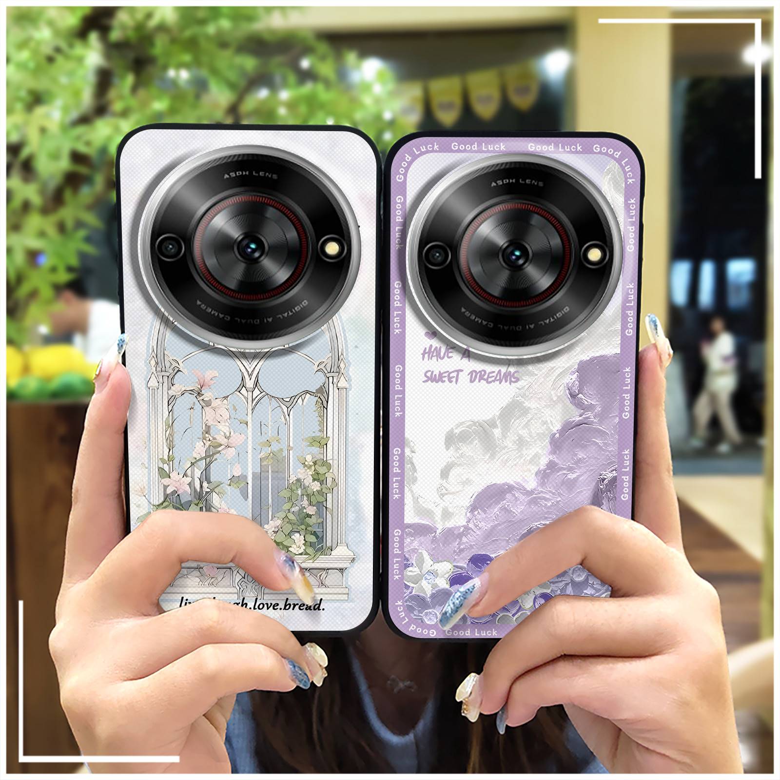 Full wrap Graffiti Phone Case For ZTE Blade A75 5G/Nubia Focus 5G/Calf 5G flower Fashion Design Oil Painting Cute TPU