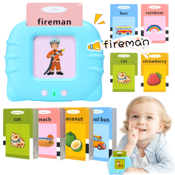 Talking Flash Cards Educational Preschool Montessori Learning Toys For Toddlers Boys Girls