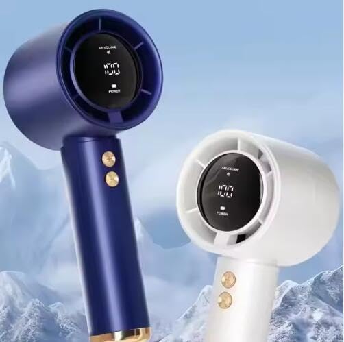 Shoppoint N68 USB Rechargeable Handheld Fan | High-Speed Turbo Mini Fan with 120 Speed Levels, Portable Travel Fan