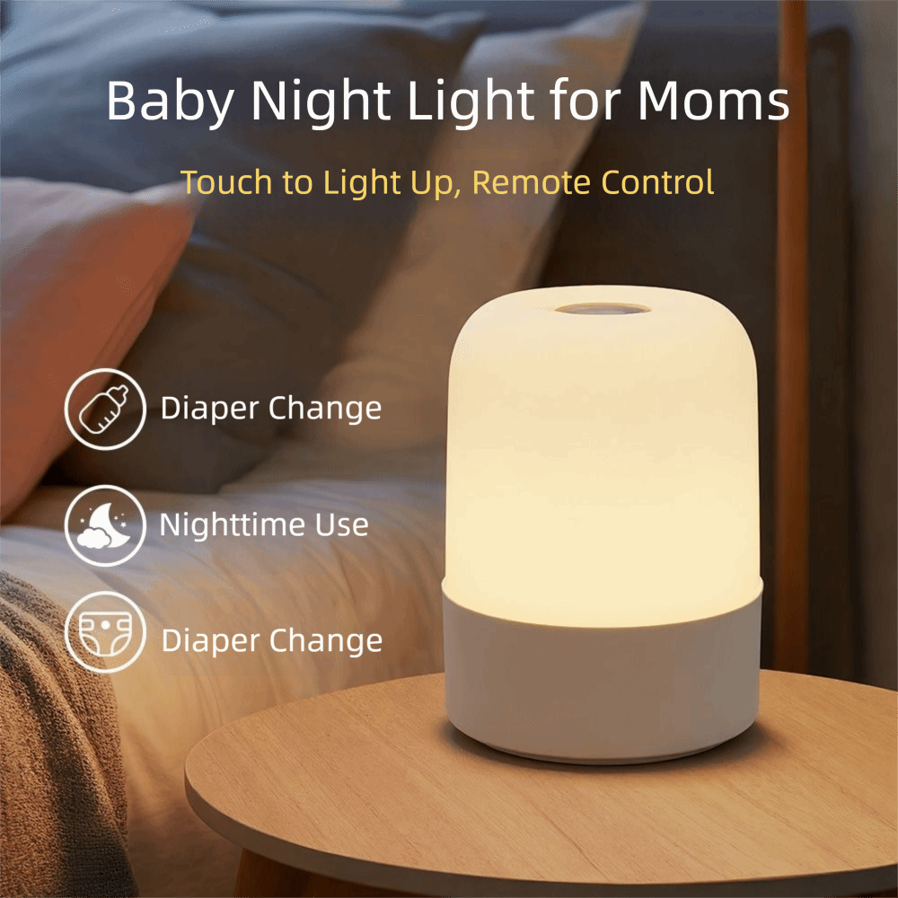 Soft Light 3 Color Touch Night Light Eye Protection Creative Bedroom Bedside Lamp Simple Adjustable Brightness Sleeping Lamp Gift