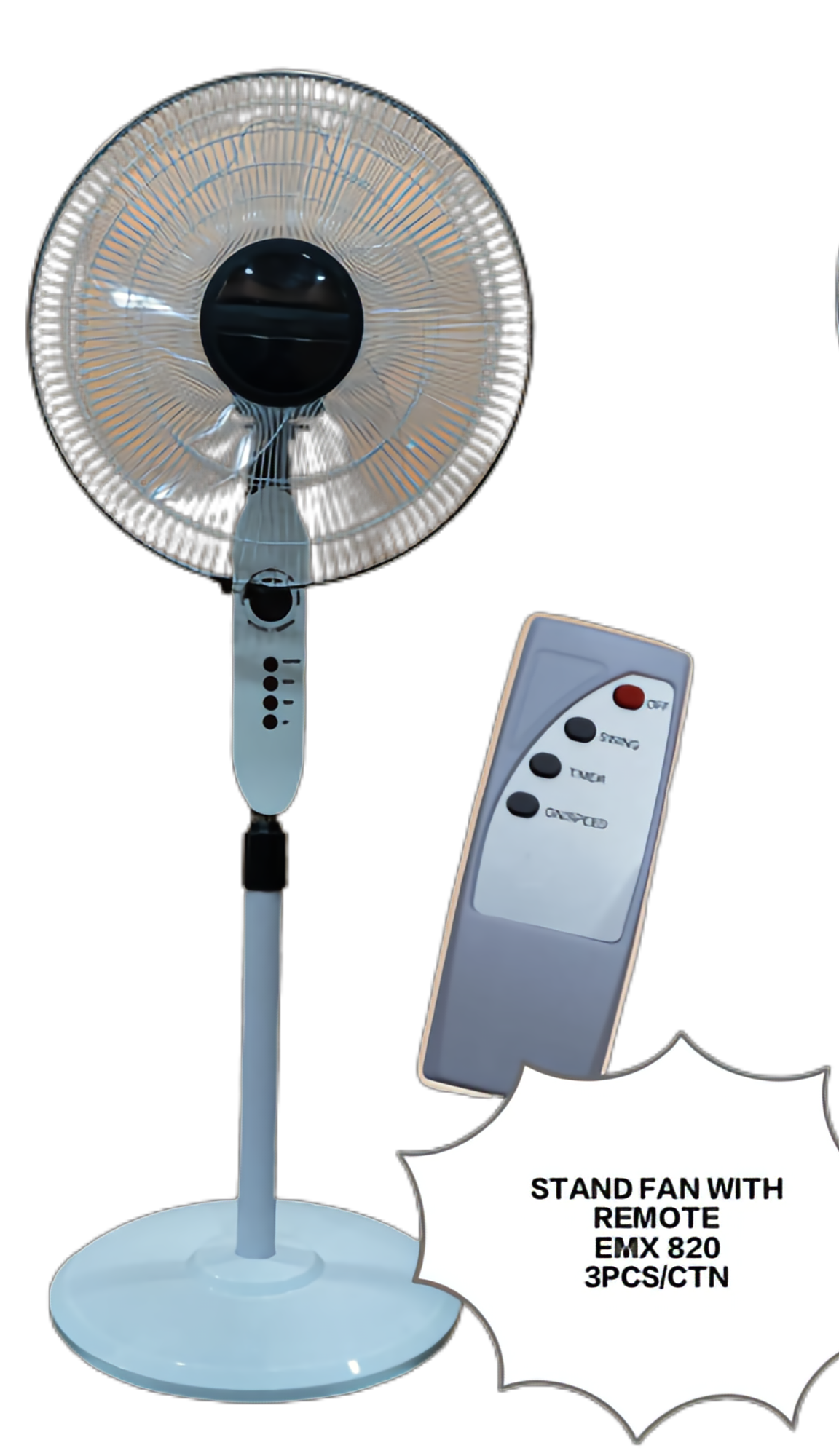 Electromax 16" Heavy Base Stand Fan With Remote