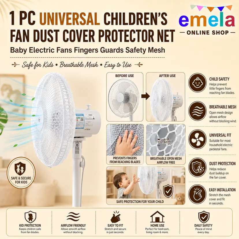 1 PC Universal Children's Fan Dust Cover Protector Net Baby Electric Fans Fingers Guards Safety Mesh
