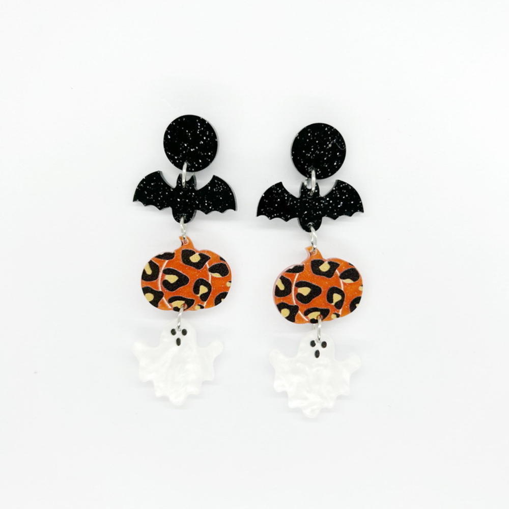 Small-sized Halloween pumpkin Creepy Horror Leopard patterned Leopard print Lightweight Handmade Candy basket for Halloween party Costume accessory Fashion statement Gift for her