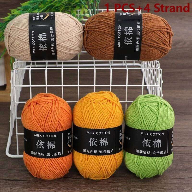 1PC 50g Soft Colorful Cotton DIY Wool for Handmade Knitting Blanket Scarf Bag Thick Thread Crochet Yarn