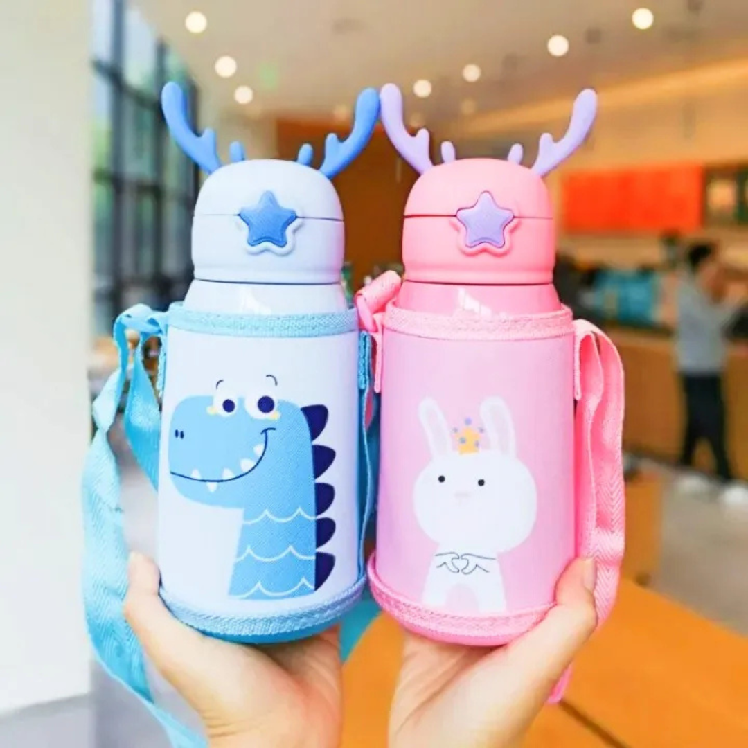 500ml Kids Stainless Steel Straw Thermos