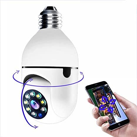 Wireless Light Bulb Camera 1.0MP WiFi Security Camera