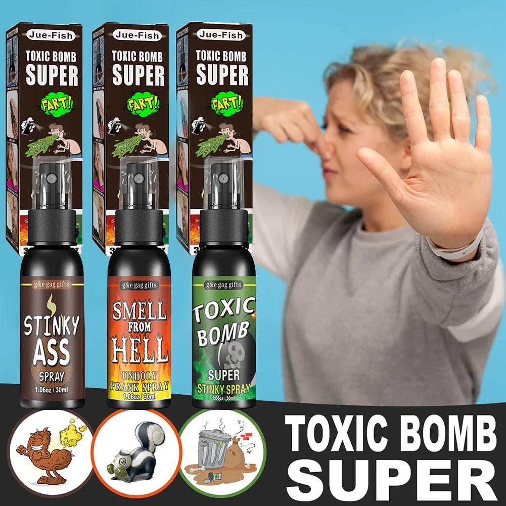 High Quality 30ml Fart Gag men Prank Joke Plastic Stinky Gas Party Supplies Terrible Stinky Fart men for Adults Kids Halloween Funny Toys