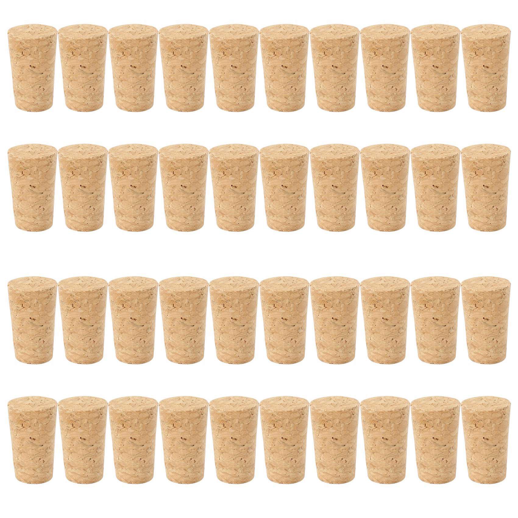 fasdaga 60Pcs/Lot Natural Wood Corks Wine Stopper Wood Bottle Stopper Cone Type Wine Bottle Corks Plug Sealing Cap Beer Corks