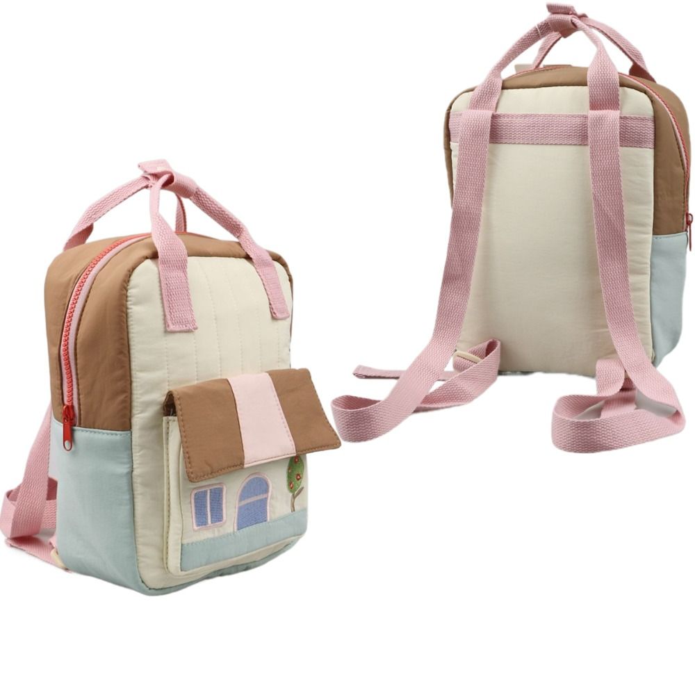 2025 Lightweight Students Backpack Tree House Embroidery Cute School Bag Versatile Large Capacity Travel Backpack for Girls Toddler