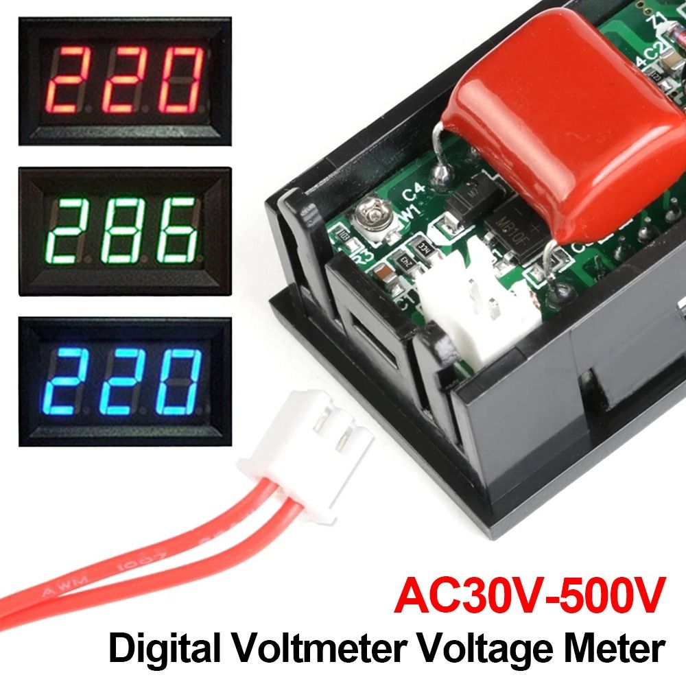 110V 220V DIY LED 0.56" AC 30-500V Digital Voltmeter Voltage Meter Volt Instrument Tool