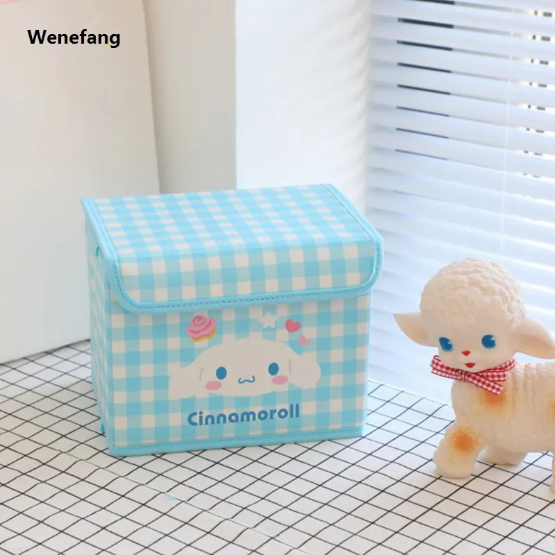 Wenefang Sanrio Hello Kitty Desktop Storage Box Kawaii Kuromi Cartoon Container 【2025 Version】 Sundries Toy Make up Cosmetic Stationery Organizer Basket