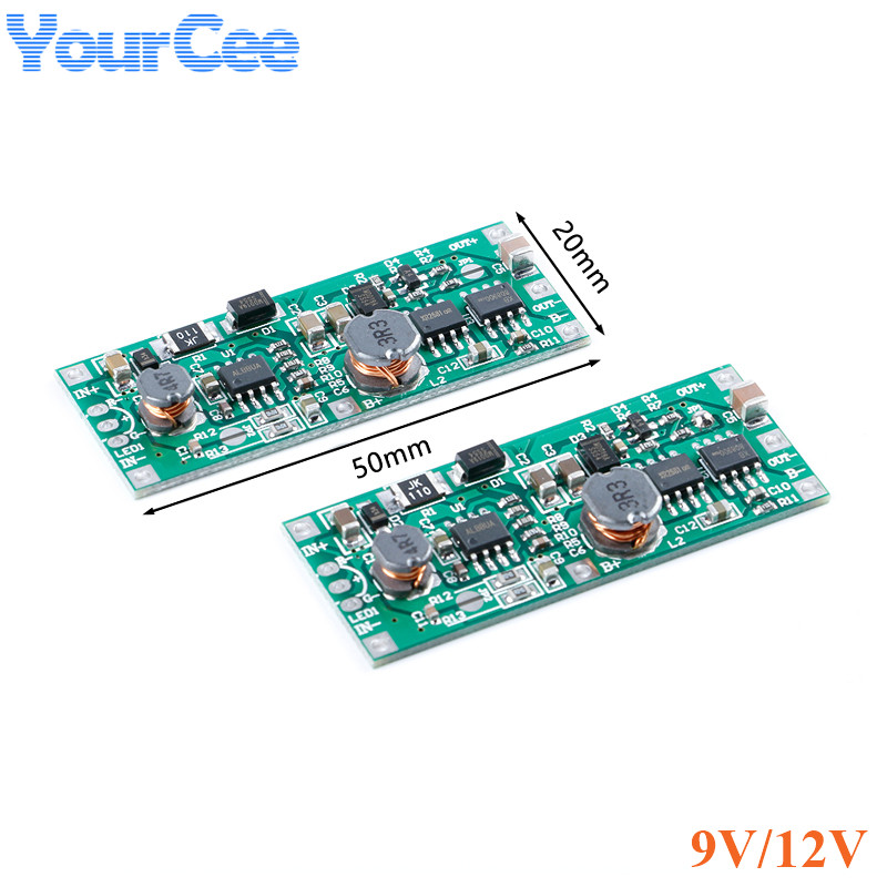 2pcs/1pc DC5V-12V to 9V/12V 1A UPS Uninterruptible Charging Board UPS Voltage Converter Power Control for 18650 Lithium Battery