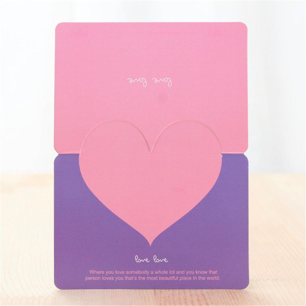 Romantic Heart Birthday Greeting Card Paper Love Wishing Card Thank You Card