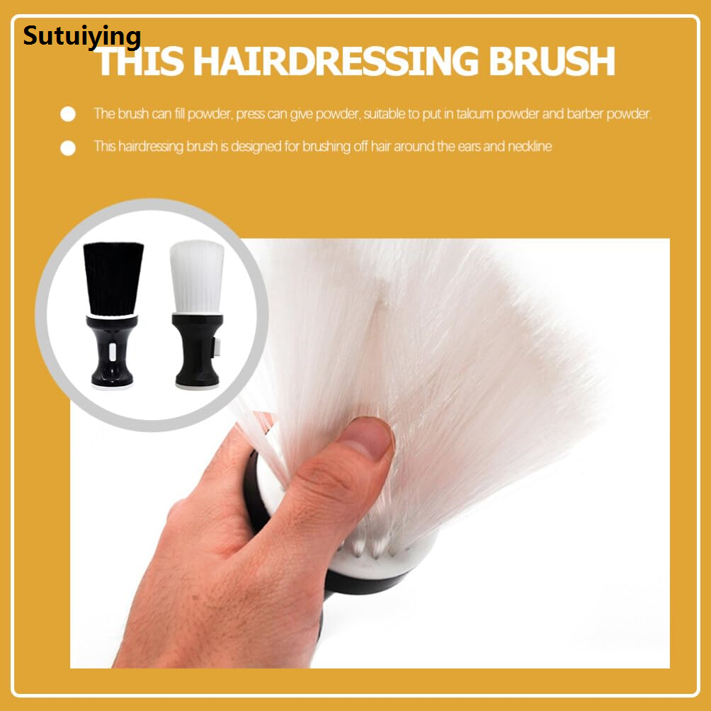 Sutuiying Hair Cutting Neck Face Duster Barber Clean Neck Brush Remove Soft Fashion Brush Salon Stylist Hairdressing Tools Barbershop Accessories
