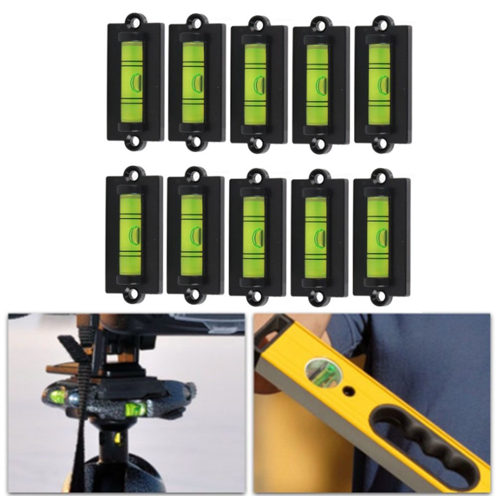 10 Pcs Durable Mini Camera Tripod Level Bracket ABS With Hanging Hole Bubble Level Tripod Horizontal Leveler Picture Hanging