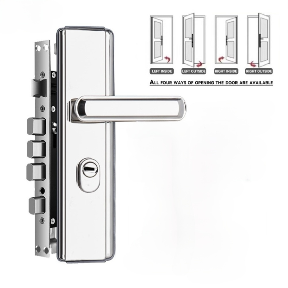 Durable Stainless Steel Anti-theft Door Lock Heavy Duty Multifunction Entrance Door Lock Security Handle High Quality Door Handle Lock Inside Door