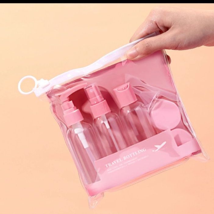 5 PCS Travel Refillable Bottle Set Refillable Spray Lotion Shampoo Shower Tube Bottling Refill Cosmetic